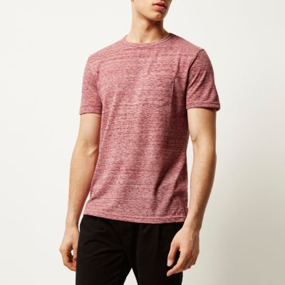 Red textured t-shirt